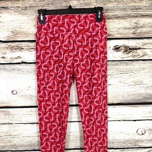 Lularoe Valentine’s Day Leggings OS. NWOT